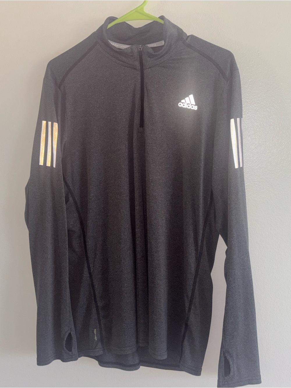 Adidas Black Quarter-Zip Running/Training Top